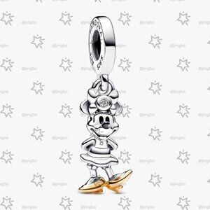 Pandora Disney 100th Anniversary Minnie MouseLab-created Diamond Dangle Charm